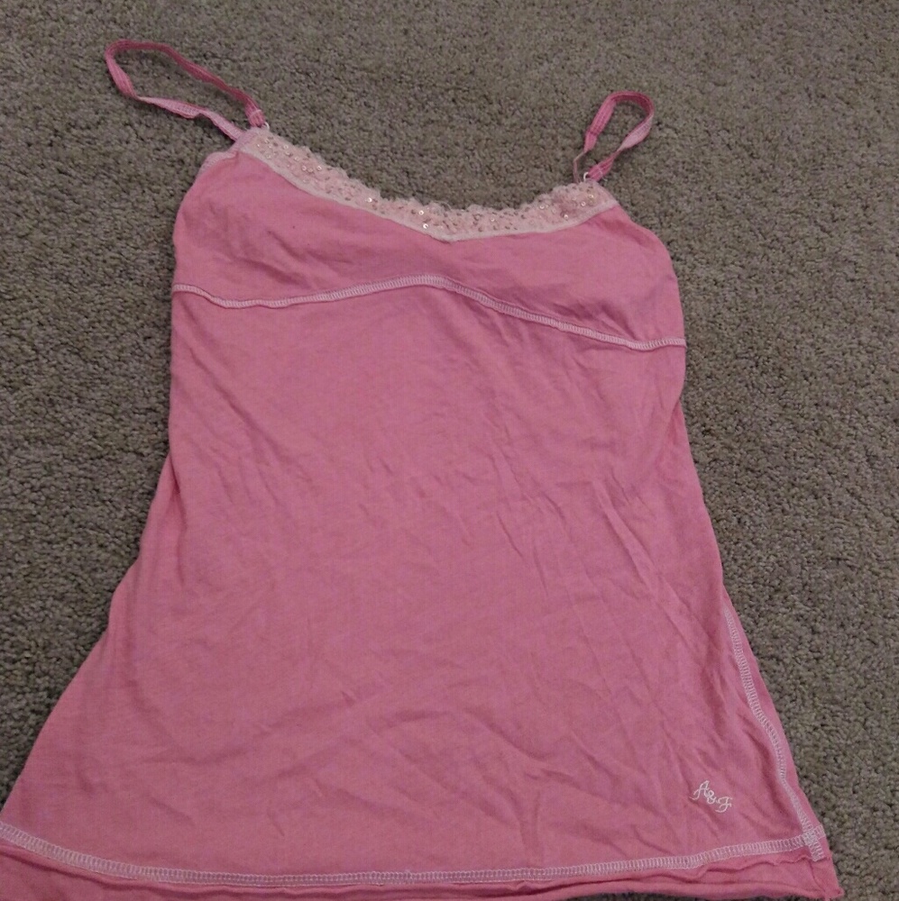 Pink Abercrombie and Fitch sparkly tank top